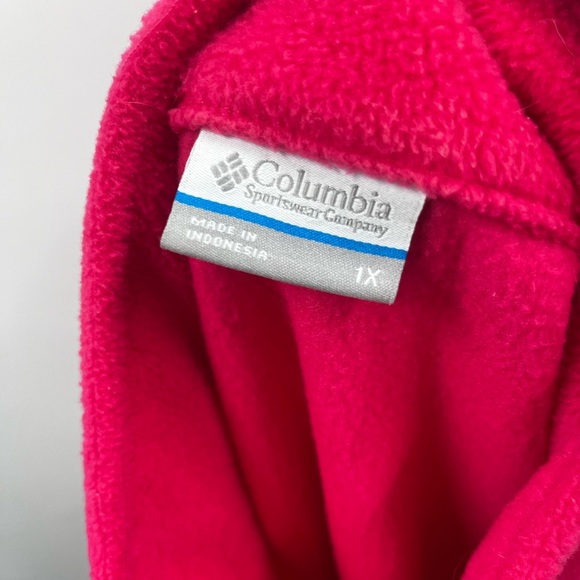 COLUMBIA Vest Womens Small Fleece Full Zip Pink Zipper Pockets - Picture 8 of 10